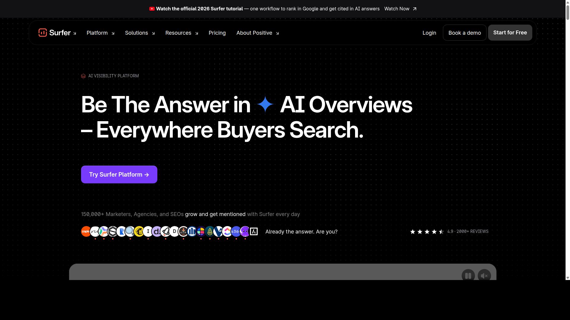 Surfer SEO website